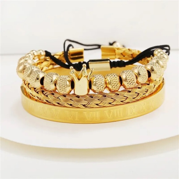 3Pcs Stainless Steel Luxury Bracelet Set - Picture 7 of 9